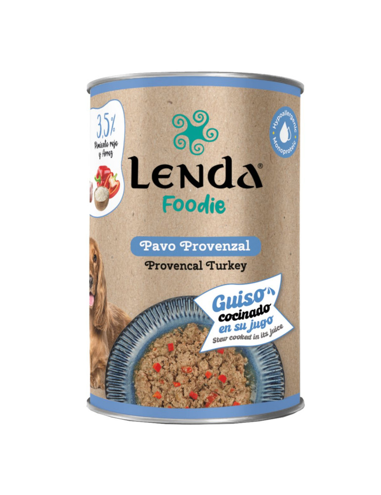 Lenda Foodie - Chien - Repas Gourmet à la Dinde Provençale 